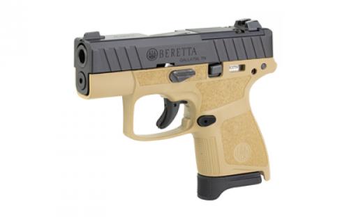 Beretta APX A1 Carry, Stricker Fired, Semi-automatic, Sub  Compact, Polymer Framed Pistol, 9MM, 3" Barrel, Flat Dark Earth, Fixed Sights, Passive Safety, 8 Rounds, 2 Magazines, (1)-6 Round Magazine & (1)-8 Round Magazine, Optic Ready JAXN925A1