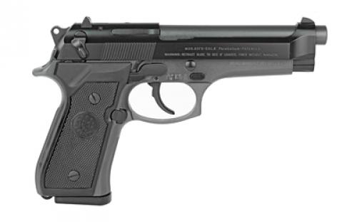 Beretta 92FS, Semi-automatic, Double Action, Metal Frame Pistol, Full Size, 9MM, 4.9 Barrel, Cerakote Finish, Gray, Plastic Grips, Ambidextrous, 3 Dot Sights, 15 Rounds, 3 Magazines JS92F390M