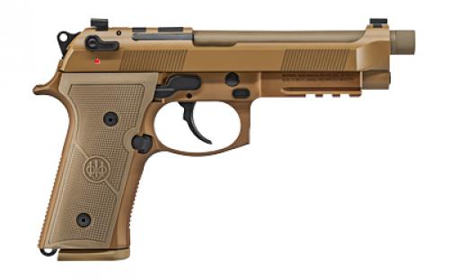 Beretta M9A4 G, Double Action/Single Action, Semi-automatic, Full Size, Metal Frame Pistol, 9MM, 5.1" Barrel, Aluminum, Flat Dark Earth, Cerakote, Polymer Grip, Tritium Night Sights, Decocker, 18 Rounds, 2 Magazines, Front Picatinny Rail, Optic Ready, 1/2x28 Threaded Barrel, Xtreme DLC Trigger JS92M9A4GM