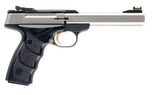 Browning Buck Mark, Plus, Semi-automatic, Metal Frame Pistol, 22LR, 5.5 Barrel, Aluminum, Stainless Finish, URX Grip, Fiber Optic Front Sight, 10 Rounds, 1 Magazine 051427490