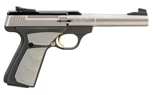 Browning Buck Mark, Camper, Semi-automatic, Metal Frame Pistol, 22LR, 5.5 Barrel, Aluminum, Stainless Finish, 10 Rounds, 1 Magazine, California Compliant 051483490