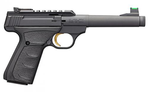 Browning Buck Mark, Plus Camper, Suppressor Ready, Semi-automatic, Metal Frame Pistol, 22LR, 6" Barrel, Threaded 1/2x28, Matte Blued Finish, Wood Grips, 10 Rounds, 1 Magazine 051534490