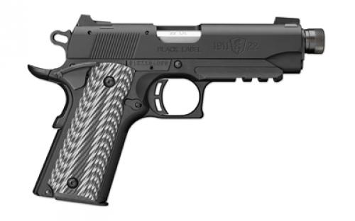 Browning 1911-22, Black Label, Suppressor Ready with Rail, Semi-automatic, Metal Frame Pistol, Compact, 22LR, 4.25" Threaded Barrel, Threaded 1/2x28, Aluminum, Matte Finish, Black, Composite Grips, 10 Rounds, 1 Magazine 051821490