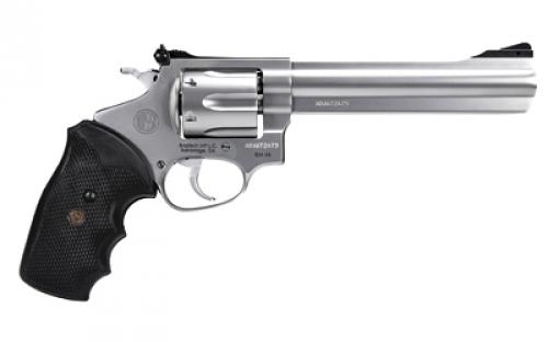 Rossi RM66, Double Action/Single Action, Steel Framed Revolver, 357 Magnum, 6" Barrel, Stainless Steel Finish, Silver, Rubber Grips, Adjustable Sights, 6 Rounds 2-RM669