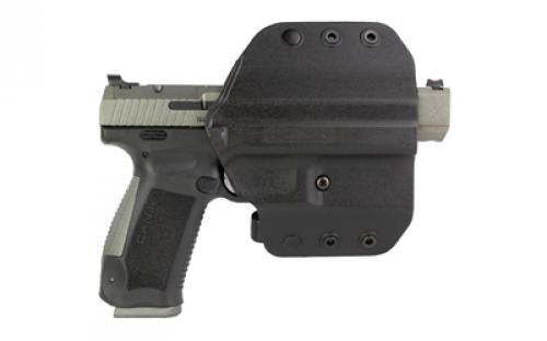 CANIK TP9SFx, Striker Fired, Semi-automatic, Polymer Frame Pistol, 9MM, 5.2" Match Grade Barrel, Tungsten Slide, Black Frame, Warren Tactical Sights, 10 Rounds, 2 Magazines, Includes Holster, Interchangeable Backstraps and Four Red Dot Interface Plates HG4192G-N