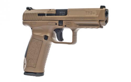 CANIK TP9SA MOD 2, Striker Fired, Semi-automatic, Polymer Frame Pistol, 9MM, 4.46" Match Grade Barrel, Cerakote Finish, Flat Dark Earth, Warren Tactical Sights, 18 Rounds, 2 Magazines HG4863D-N