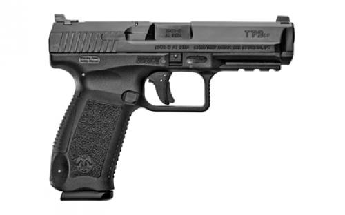 CANIK TP9SF, Striker Fired, Semi-automatic, Polymer Frame Pistol, 9MM, 4.46 Barrel, Match Grade Barrel, Matte Finish, Black, Warren Tactical Sights With Dot Front, 18 Rounds, 2 Magazines, Includes Holster and Interchangeable Backstraps HG4865-N