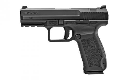 CANIK TP9DA, Double Action/Single Action, Semi-automatic, Polymer Frame Pistol, 9MM, 4.07" Barrel, Matte Finish, Black, Dovetail Sights, 18 Rounds, 2 Magazines, Holster, Interchangeable Backstraps HG4873-N