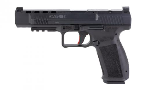 CANIK TP9, METE SFx, Striker Fired, Semi-automatic, Polymer Frame Pistol, Full Size, 9MM, 5.2 Barrel, Black, 3 Dot White Sights, Flared Magwell, Holster Fit and Lock, Optic Ready, 2 Magazines, (1)-18 Round and (1)-20 Round HG6594-N