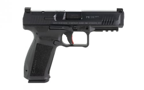 CANIK TP9, METE SFT, Striker Fired, Semi-automatic, Polymer Frame Pistol, Full Size, 9MM, 4.46" Barrel, Black, 3 Dot White Sights, Flared Magwell, Holster Fit and Lock, Optics Ready, 2 Magazines, (1)-18 Round and (1)-20 Round HG6595-N