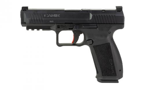 CANIK METE SFT, Striker Fired, Semi-automatic, Polymer Frame Pistol, Compact, 9MM, 4.47 Barrel, Matte Finish, Black, 3 Dot White Sights, Flared Magwell,  Optics Ready, 10 Rounds, 2 Magazines, Includes Holster and Hard Case HG6826-N