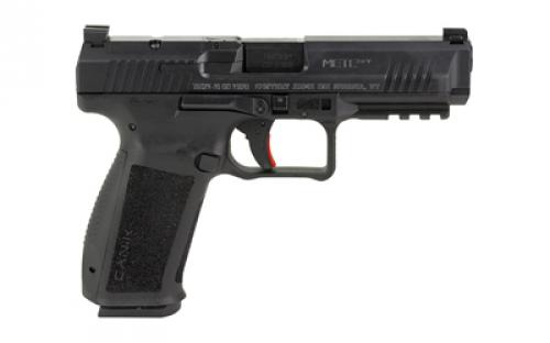 CANIK METE SFT, Striker Fired, Semi-automatic, Polymer Frame Pistol, Compact, 9MM, 4.47" Barrel, Matte Finish, Black, 3 Dot White Sights, Flared Magwell,  Optics Ready, 10 Rounds, 2 Magazines, Includes Holster and Hard Case HG6826-N