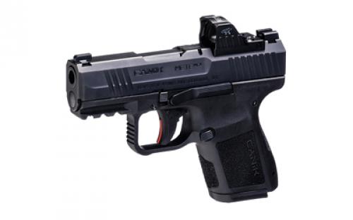 CANIK METE MC9, Semi-automatic, Striker Fired, Poylmer Frame Pistol, Micro Compact, 9MM, 3.18" Barrel, Matte Finish, Black, Optic Ready, 2 Magazines, (1)-12 Round, (1)-15 Round, Includes MeCanik MO1 Red Dot, 3 Grip Back Straps, Magazine Loader, Custome Holster, Canik Punch and Tool Kit, Cleaning Brush and Jag, Hard Case HG7620V-N