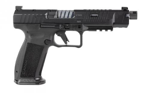 CANIK METE SFX Pro, Striker Fired, Semi-automatic, Polymer Frame Pistol, Full Size, 9MM, 5.74" Threaded Barrel, 1/2x28, Matte Finish, Black, 3 Dot White Sights, Flared Magwell, Optic Ready, 2 Magazines, (1) 20 Round and (1) 18 Round, Includes Accessory Kit HGP7157-N