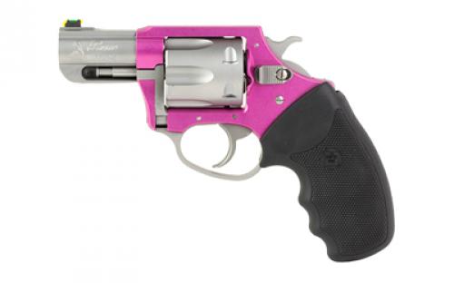 Charter Arms Rosie, Double Action Revolver, 38 Special, 2.2 Barrel, Aluminum Receiver, Anodized Finish, Pink and Silver, Rubber Grip, Fiber Optic Front Sight, 6 Rounds 53630