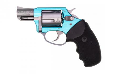 Charter Arms Santa Fe Sky, Double Action Revolver, 38 Special, 2 Barrel, Aluminum Receiver, Anodized Finish, Turquoise and Silver, Rubber Grip, Fixed Sights, 5 Rounds 53860