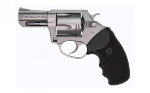 Charter Arms Bulldog, Revolver, 44 Special, 2.5 Barrel, Steel, Stainless Finish, Silver, Rubber Grips, Fixed Sights, 5 Rounds 74420