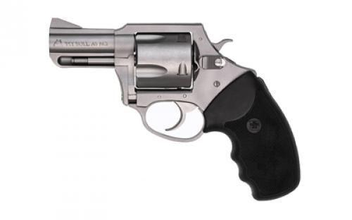 Charter Arms Pitbull, Revolver, 45ACP, 2.5 Barrel, Steel, Stainless Finish, Silver, Rubber Grips, Fixed Sights, 5 Rounds 74520