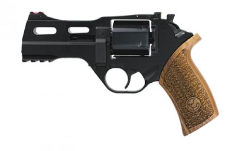 Chiappa Firearms Rhino 40DS Revolver, Double Action/Single Action, 9MM, 4 Barrel, Alloy, Black, Walnut Grips, Fiber Optic Front Sight, Adjustable Rear Sight, 6 Rounds, 3 Moon Clips 340.165