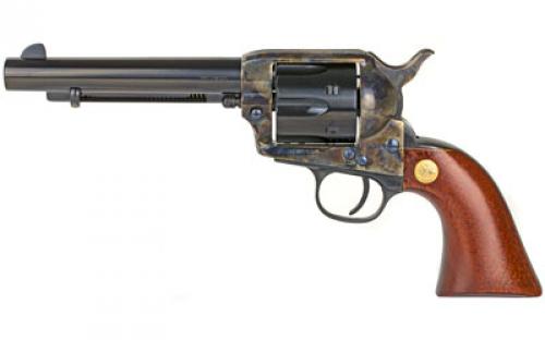 Cimarron Model P, Single Action Army, 357 Magnum, 5.5 Barrel, Steel, Case Hardened Finish, Wood Grips, Fixed Sights, 6 Rounds MP401