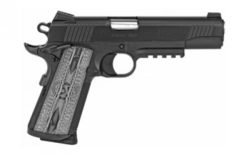 Colt's Manufacturing Combat Unit Rail Gun, 1911, Semi-automatic, Metal Frame Pistol, Full Size, 45ACP, 5" Barrel, Matte Finish, Steel Construction, G10 Grips, Adjustable Sights, 8 Rounds, 1 Magazine O1080RGCCU