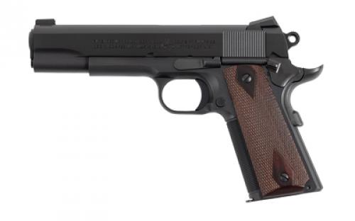 Colt's Manufacturing Government Model 1911C, Semi-automatic, Metal Frame Pistol, Full Size, 45ACP, 5 Barrel, Steel, Blued Finish, 7 Rounds, 1 Magazine, 25 LPI Checkered Front Strap, Checkered Slide Stop, Commander Hammer, Carbon Stell Mainspring Housing With Vertical Serrations, Low Profile Thumb Safety, Blued Barrel, Novak Brass Bead Front Sight, Novak Low Mount Carry Sight O191