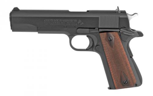 Colt's Manufacturing Series 70, 1911, Full Size, 45ACP, 5 Barrel, Steel Frame, Blue Finish, Rosewood Grips, Fixed Sights, 7Rd, Original Roll marks, 1 Magazine O1970A1CS