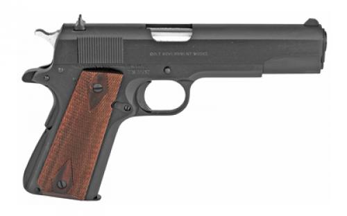 Colt's Manufacturing Series 70, 1911, Full Size, 45ACP, 5" Barrel, Steel Frame, Blue Finish, Rosewood Grips, Fixed Sights, 7Rd, Original Roll marks, 1 Magazine O1970A1CS