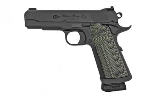 Colt's Manufacturing Custom Carry Limited, 1911, Semi-automatic, Metal Frame Pistol, Commander Size, 9MM, 4.25" Barrel, Steel, Smoked Grey Decobond (PVD) Finish, G10 Grips, Fixed Night Sights, Thumb Safety, 10 Rounds, 1 Magazine O4042CS