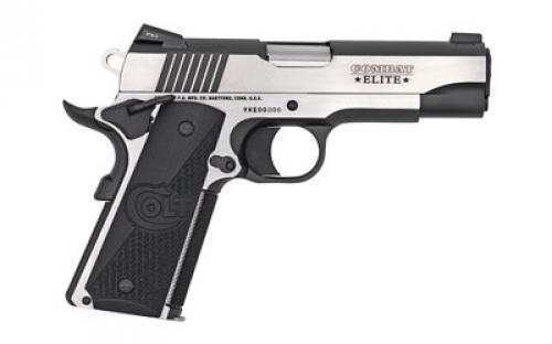 Colt's Manufacturing Combat Elite Commander, 1911, Semi-automatic, Metal Frame Pistol, Commander Size, 45ACP, 4.25" Barrel, Steel, Two-Tone Finish, G10 Grips, Novak Night Sights, Ambidextrous Thumb Safety, 8 Rounds, 1 Magazine, Upswept Beavertail Grip Safety O4080CE