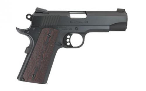 Colt's Manufacturing Combat Commander, 1911, Semi-automatic, Metal Frame Pistol, Commander Size, 9MM, 4.25" Barrel, Steel, Blued Finish, G10 Checkered Black Cherry Grips, White Dot Carry Novak Sights, 9 Rounds, 1 Magazine O4942XE