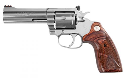 Colt's Manufacturing King Cobra Target, Revolver, 357 Magnum, 4.25 Barrel, Steel, Stainless Finish, Altamont Wood Grips, 6 Rounds KCOBRA-SB4TS