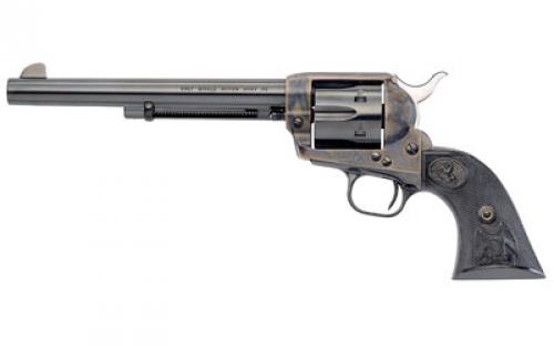 Colt's Manufacturing Single Action Army, Revolver, 45LC, 7.5 Barrel, Steel, Color Case Hardened Finish, Blued Barrel & Cylinder, Black Composite Eagle Grips, Fixed Sights, 6 Rounds P1870