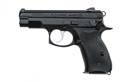 CZ 75 D PCR Compact, Double Action/Single Action, Semi-automatic, Metal Frame Pistol, Compact, 9MM, 3.75 Cold Hammer Forged Barrel, Black, Rubber Grips, Fixed Sights, Decocker, 10 Rounds, 2 Magazines 01194