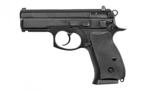 CZ 75 P-01, Double Action/Single Action, Semi-automatic, Metal Frame Pistol, Compact, 9MM, 3.7 Cold Hammer Forged Barrel, Black, Rubber Grips, Fixed Sights, 10 Rounds, 2 Magazines 01199