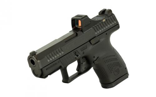 CZ P-10S, Striker Fired, Semi-automatic, Polymer Frame Pistol, Sub-Compact, 9MM, 3.5" Barrel, Nitride Finish, Black, Night Sights, 12 Rounds, 3 Magazines, Holosun SCS Installed 086090