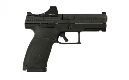 CZ P-10C, Striker Fired, Semi-automatic, Polymer Frame Pistol, Sub-Compact, 9MM, 4" Barrel, Nitride Finish, Black, Night Sights, 15 Rounds, 3 Magazines, Holosun SCS Installed 086091