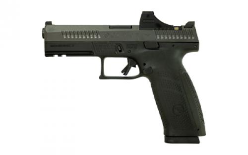 CZ P-10F, Striker Fired, Semi-automatic, Polymer Frame Pistol, Sub-Compact, 9MM, 4.5 Barrel, Nitride Finish, Black, Night Sights, 19 Rounds, 3 Magazines, Holosun SCS Installed 086092