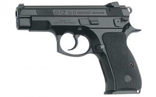 CZ 75 D PCR Compact, Double Action/Single Action, Semi-automatic, Metal Frame Pistol, Compact, 9MM, 3.75 Cold Hammer Forged Barrel, Black, Rubber Grips, Fixed Sights, Decocker, 15 Rounds, 2 Magazines 91194