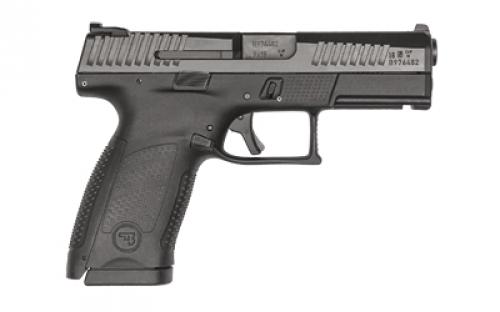 CZ CZ, P-10C, Semi-automatic, Striker Fired, Compact, 9MM, 4.02" Barrel, Nitride Finish, Black, Polymer Frame, Ambidextrous, Trigger Safety, Fixed Sights, 15 Rounds, 2 Magazine 91531