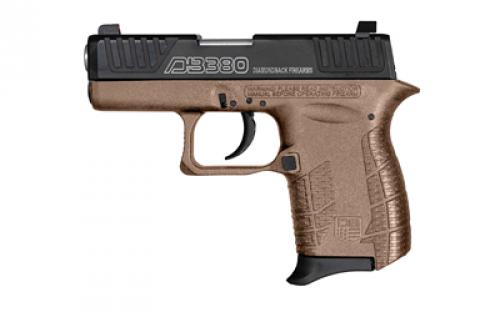 Diamondback Firearms DB380 Gen IV, Semi-automatic, Striker Fired, Polymer Frame Pistol, Micro Compact, 380 ACP, 2.8 Barrel, Fixed Sights, Black Oxide Finish Slide, Flat Dark Earth Frame, 6 Rounds, 1 Magazine DBF0100E062