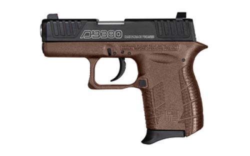 Diamondback Firearms DB380 Gen IV, Semi-automatic, Striker Fired, Polymer Frame Pistol, Micro Compact, 380 ACP, 2.8 Barrel, Fixed Sights, Black Oxide Finish Slide, Bronze Frame, 6 Rounds, 1 Magazine DBF0100E072