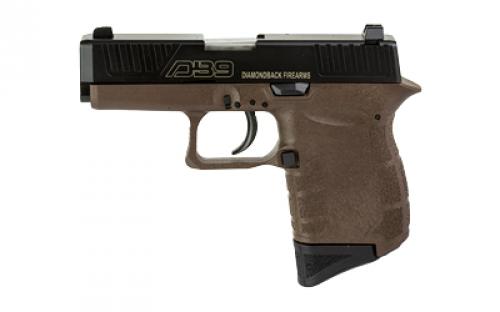 Diamondback Firearms DB9, Semi-automatic, Striker-Fired, Sub-Compact, 9MM, 3 Barrel, Polymer Frame, Fixed Sights, Bronze Frame, Black Oxide Finish Slide, 6 Rounds, 1 Magazine DB0200P071