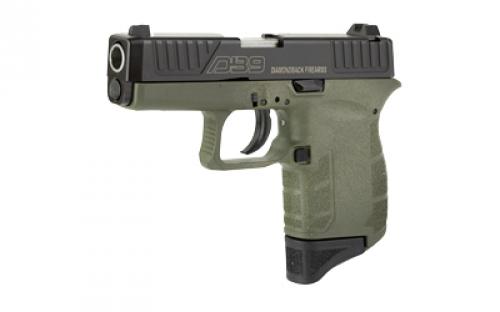 Diamondback Firearms DB9, Semi-automatic, Striker-Fired, Sub-Compact, 9MM, 3" Barrel, Polymer Frame, Olive Drab Green Frame, Black Oxide Finish Slide, Fixed Sights, 6 Rounds, 1 Magazine DB0200P101