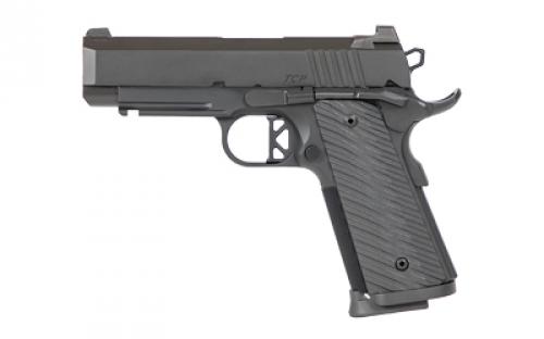 Dan Wesson TCP 45ACP, Semi-automatic, 1911, Commander, 45 ACP, 4 Bull Barrel, Aluminum Frame, Matte Finish, Black, G10 Grips, 1913 Rail, Thumb Safety, Brass Bead Front Sight, U-Notch Rear Sight, 8 Rounds, 2 Magazines, Optics Ready 01798