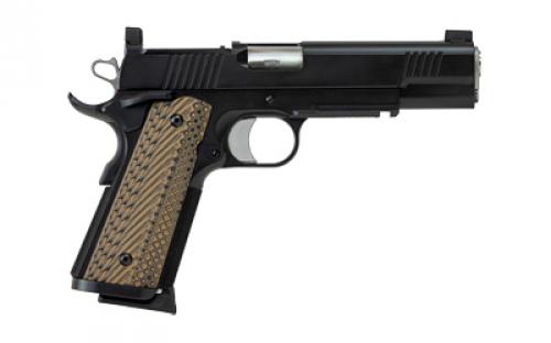 Dan Wesson Specialist, 1911, Semi-automatic, Metal Frame Pistol, 45 ACP, 5" Barrel, Stainless Steel, Matte Duty Finish, Black, G10 Grips, Night Sights, Ambidextrous Thumb Safety, 8 Rounds, 2 Magazines, Optics-Ready, Light Rail, Magwell 01799