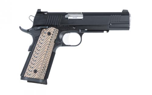 Dan Wesson Specialist, 1911, Semi-automatic, Metal Frame Pistol, Full Size, 10MM, 5" Barrel, Stainless Steel, Matte Duty Finish, Black, G10 Grips, Night Sights, Ambi Thumb Safety, 8 Rounds, 2 Magazines 01814