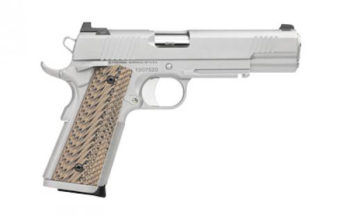 Dan Wesson Specialist, 1911, Semi-automatic, Metal Frame Pistol, Full Size, 10MM, 5" Barrel, Stainless Steel, Bead Blasted Finish, Silver, G10 Grips, Night Sights, Ambi Thumb Safety, 8 Rounds, 2 Magazines 01815