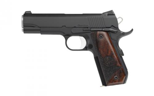 Dan Wesson Guardian, Semi-automatic, 1911, Commander Size, 45 ACP, Bobbed Aluminum Frame, 4.25 Barrel, Matte Finish, Black, Wood Grips, Night Sights, 8 Rounds, 2 Magazines 01829