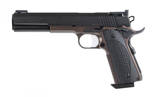 Dan Wesson Bruin, Semi-automatic, 1911, Full Size, 10MM, 6.03 Barrel, Matte Duty Finish, Black Slide and Bronze Frame, G10 Grips, Thumb Safety, Fiber Optic Night Sights, 8 Rounds, 2 Magazines 01841